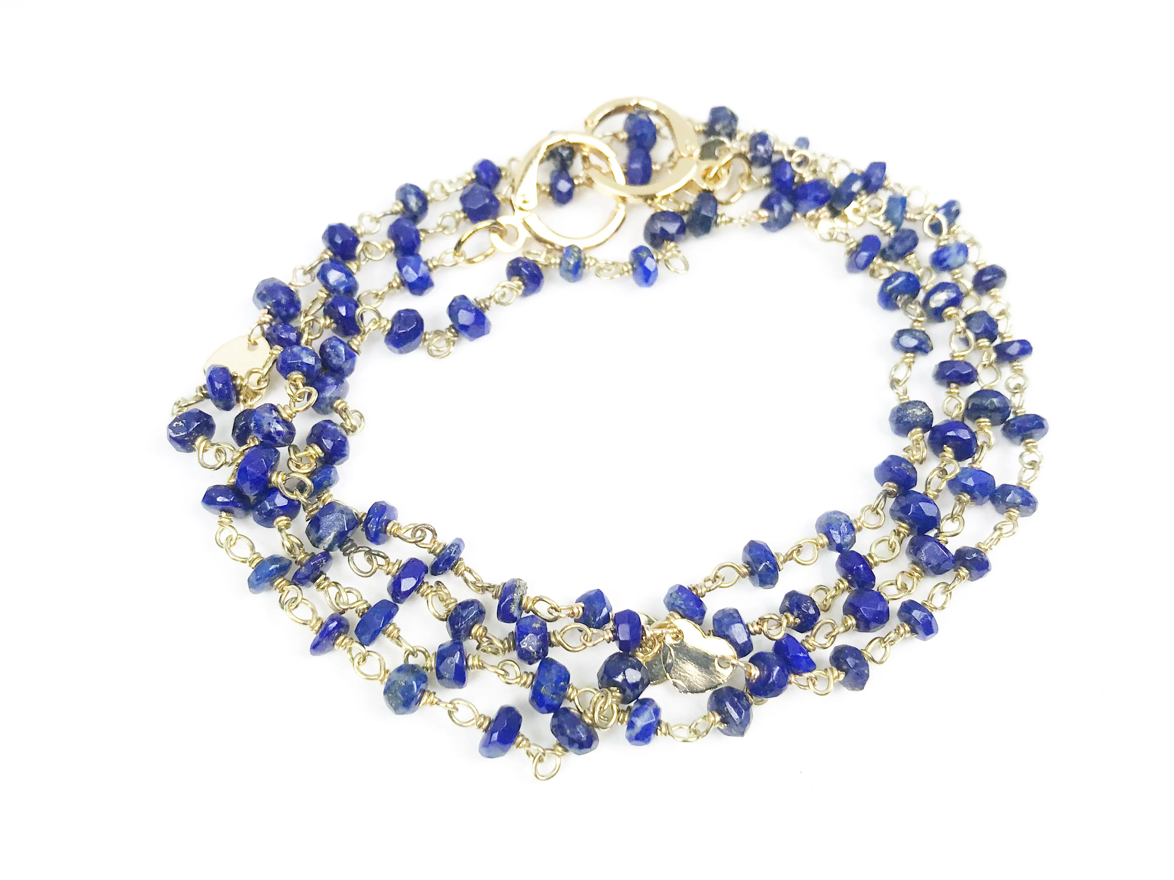 Gena Myint Lapis Lazuli Heart Convertible Mask Necklace