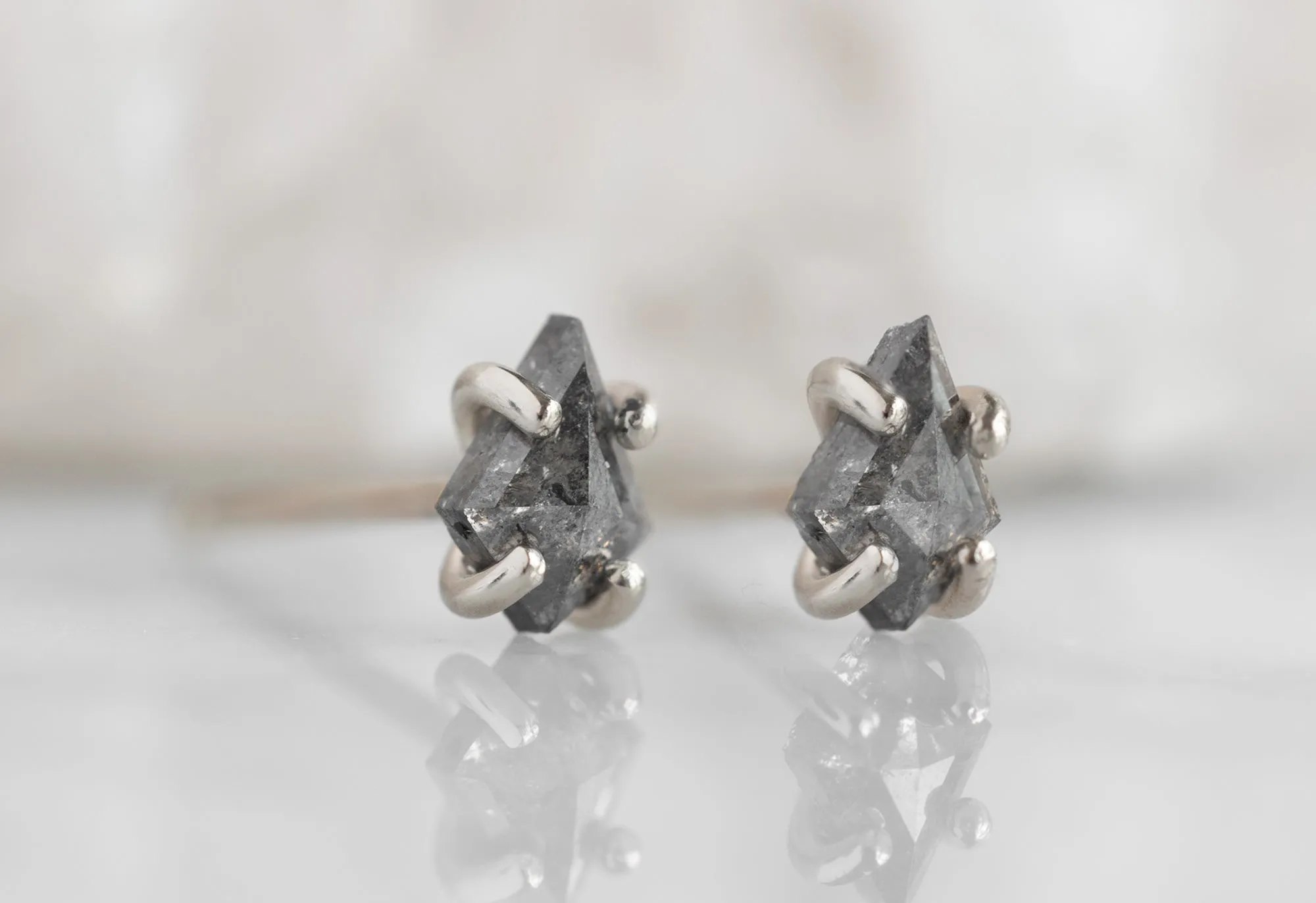 Geometric Diamond Kite Stud Earrings