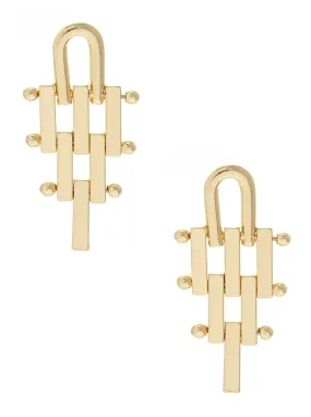 Geometric Gold Earrings