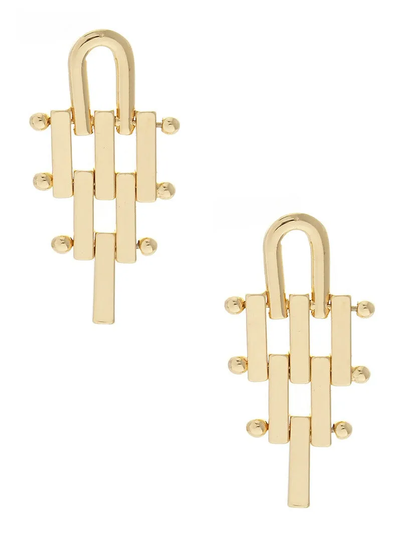 Geometric Gold Earrings