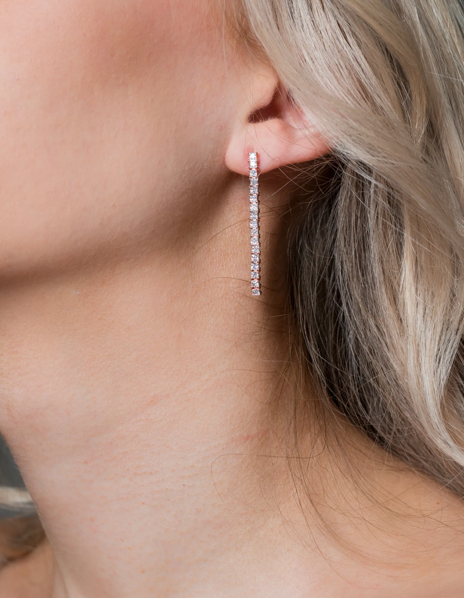 Georgini Iconic Bridal Vera Earrings - Rose Gold