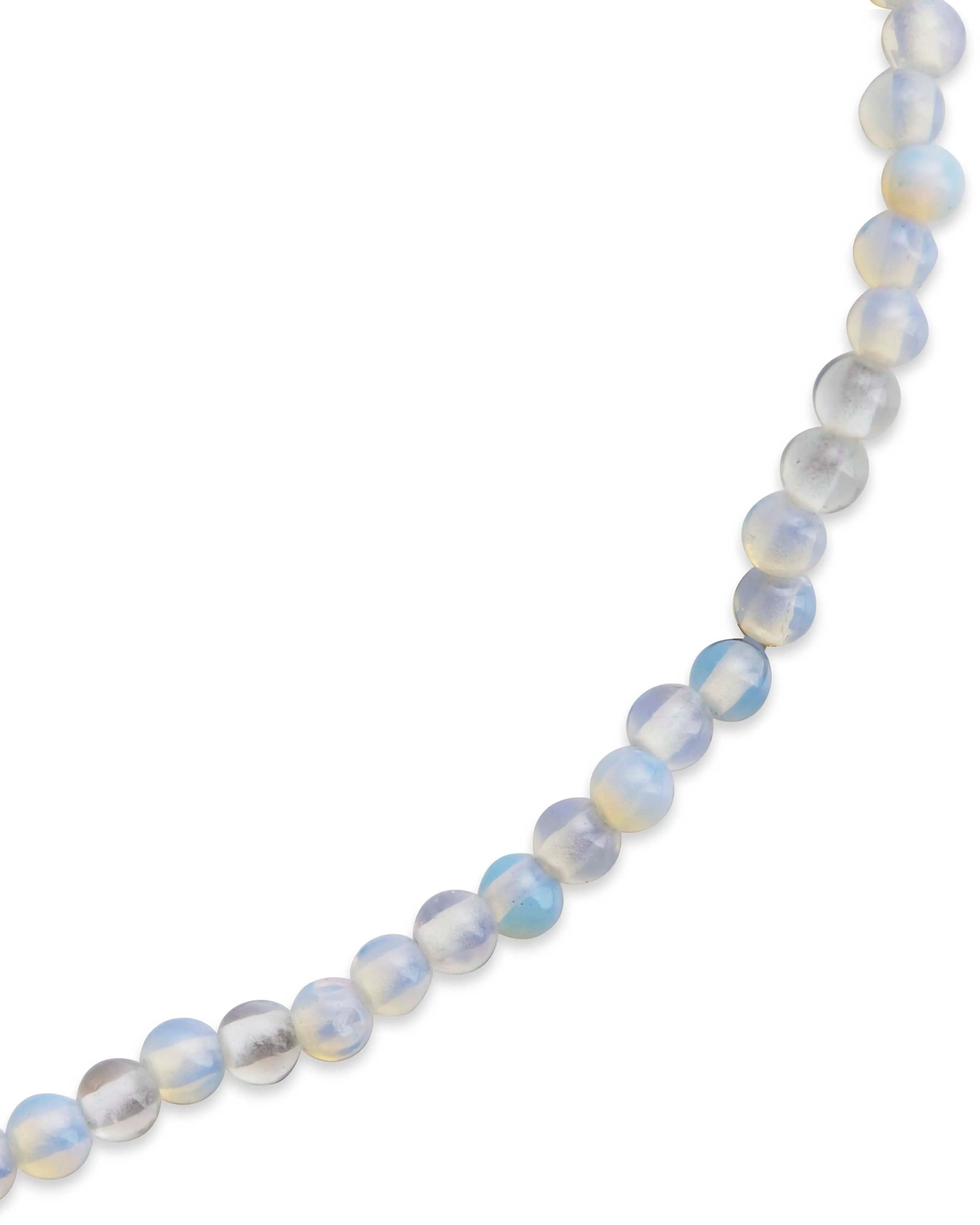 Glass Opal Beaded Stretch Bracelet