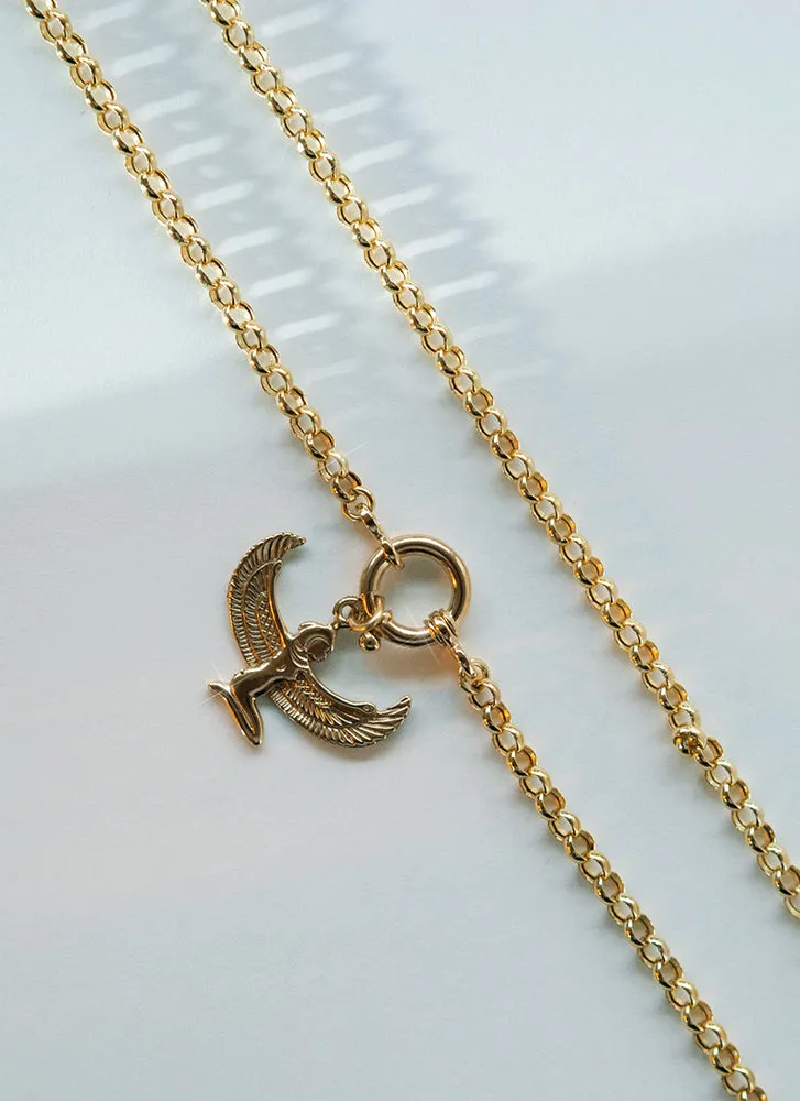 Goddess charm 14k gold