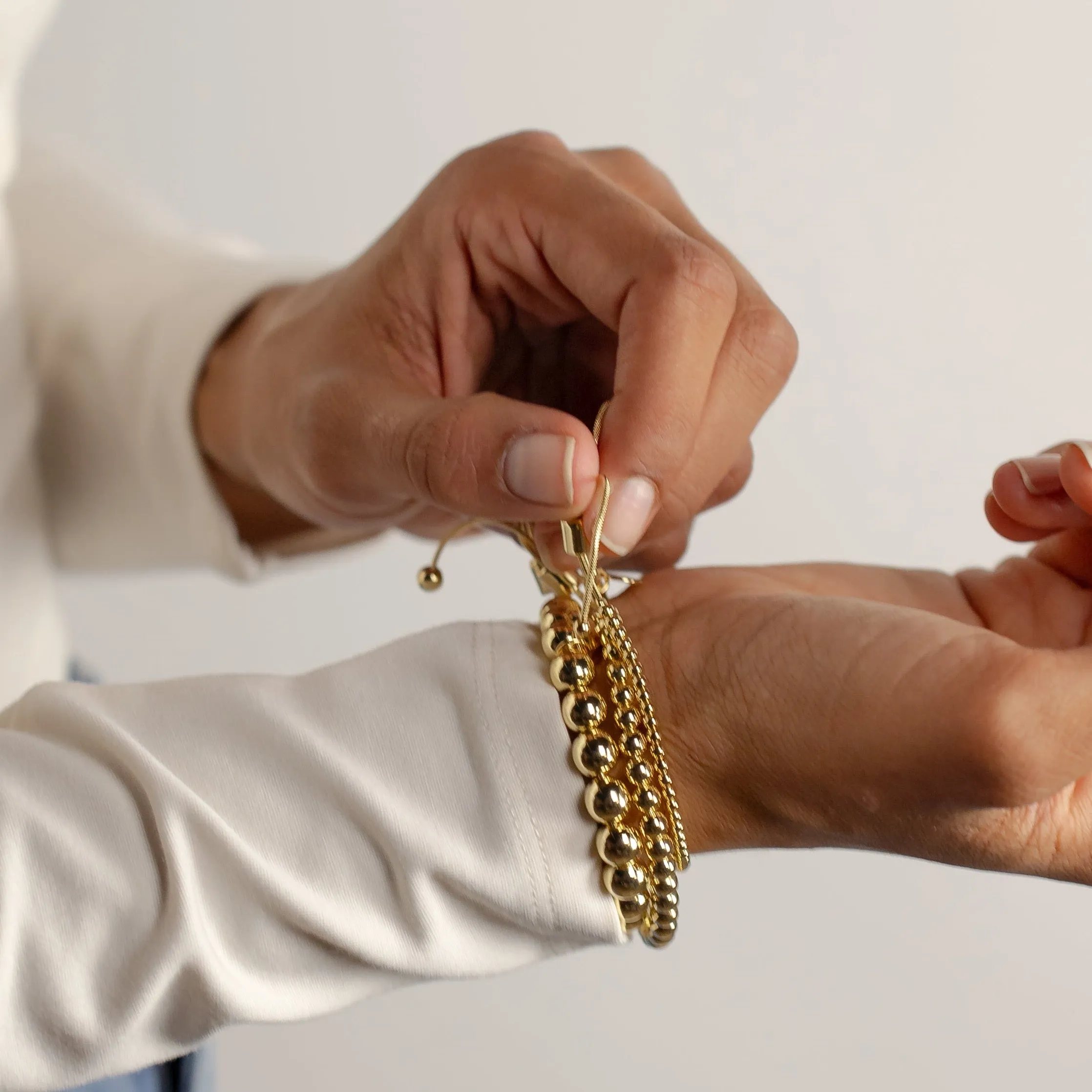 Gold Adjustable Bracelet in 3mm