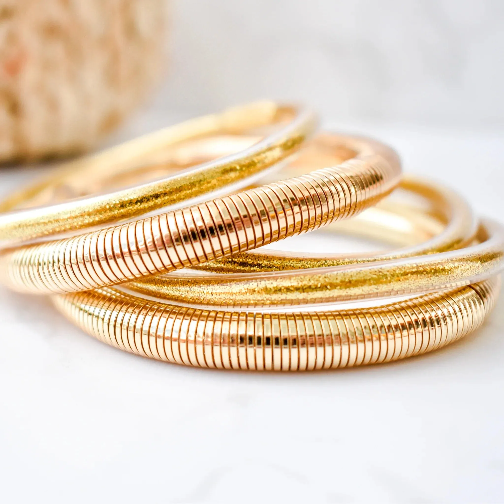 Gold & Jelly Bracelet Stack