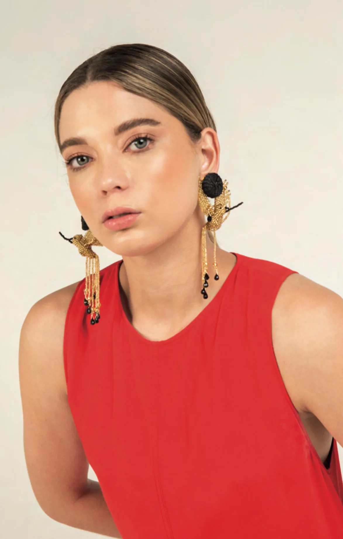 Gold Bird Earring