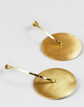 Gold Metal Texture Light Weighted Geometric Drop Earrings