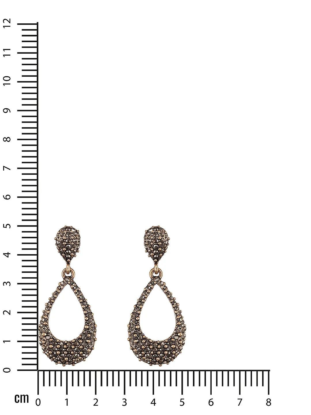 Gold Teardrop Shaped Drop Earrings