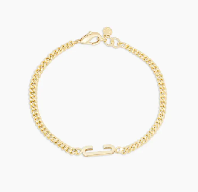 Gorjana Gold Wilder Alphabet Initial Bracelet