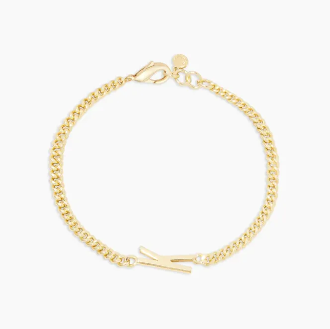 Gorjana Gold Wilder Alphabet Initial Bracelet