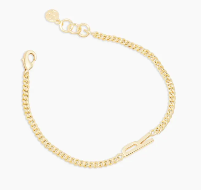 Gorjana Gold Wilder Alphabet Initial Bracelet