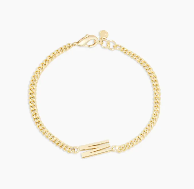 Gorjana Gold Wilder Alphabet Initial Bracelet