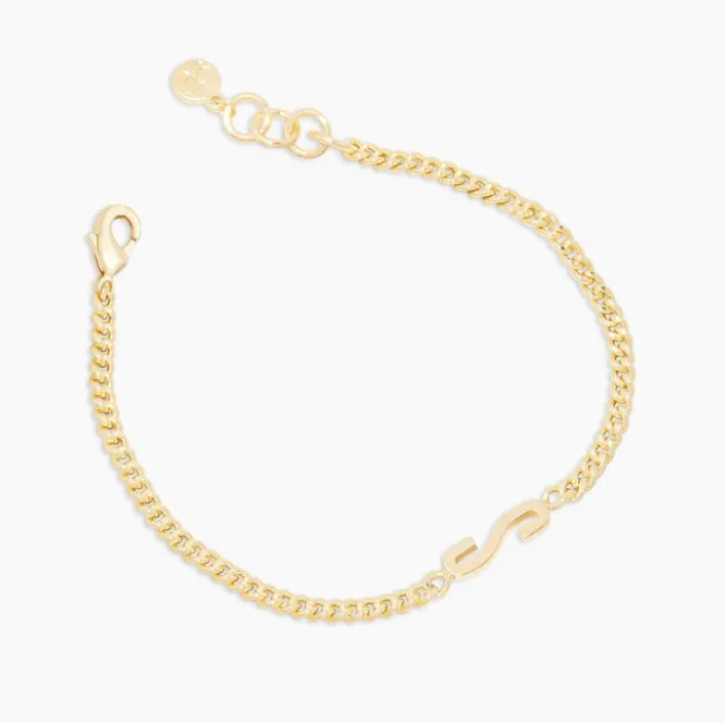 Gorjana Gold Wilder Alphabet Initial Bracelet