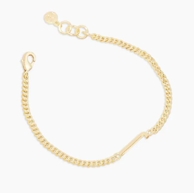 Gorjana Gold Wilder Alphabet Initial Bracelet