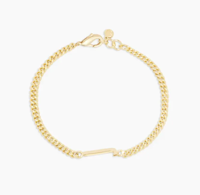 Gorjana Gold Wilder Alphabet Initial Bracelet