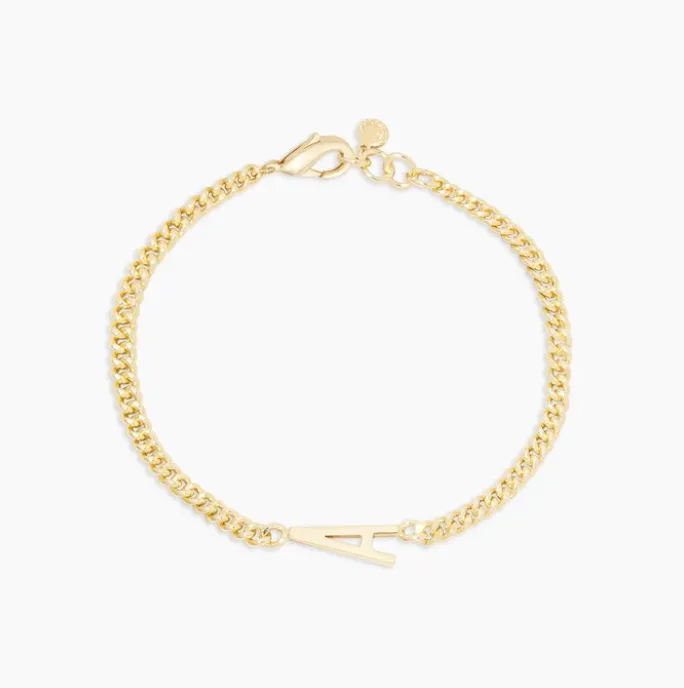 Gorjana Gold Wilder Alphabet Initial Bracelet