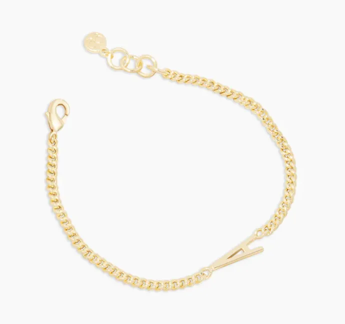 Gorjana Gold Wilder Alphabet Initial Bracelet