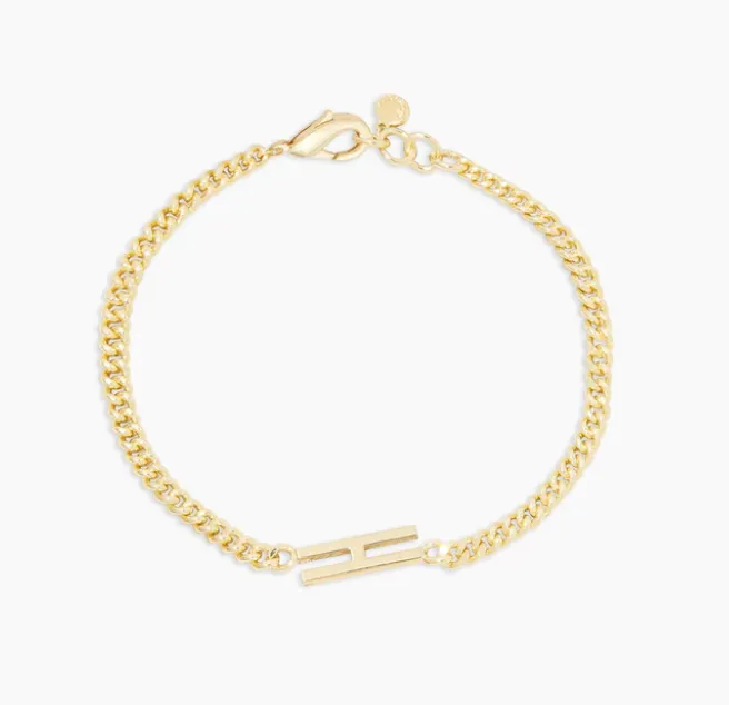 Gorjana Gold Wilder Alphabet Initial Bracelet