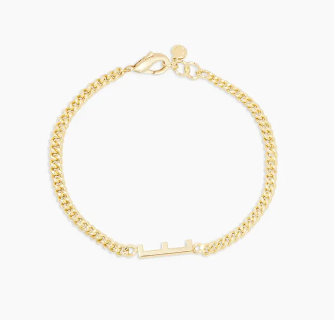 Gorjana Gold Wilder Alphabet Initial Bracelet