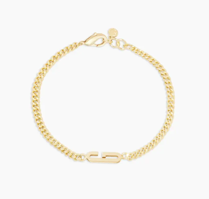 Gorjana Gold Wilder Alphabet Initial Bracelet