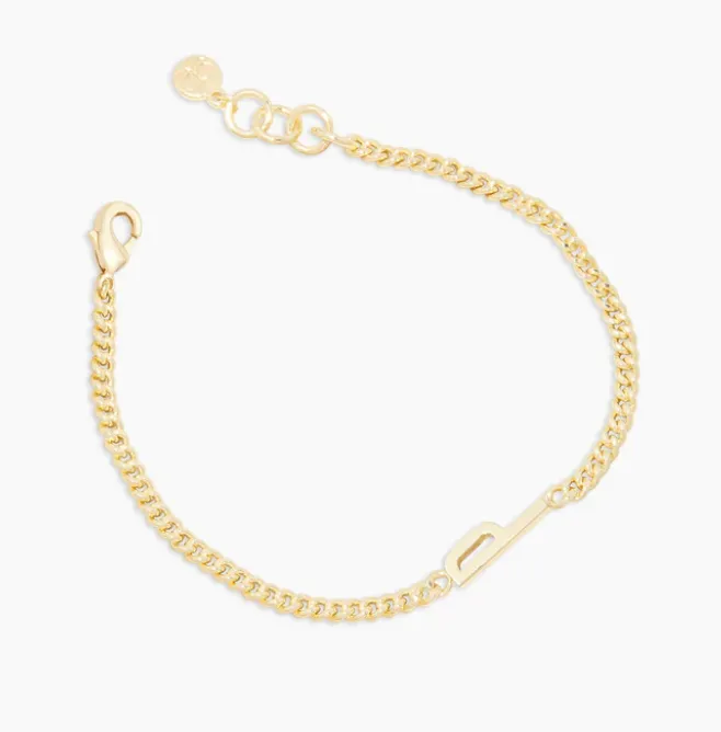 Gorjana Gold Wilder Alphabet Initial Bracelet