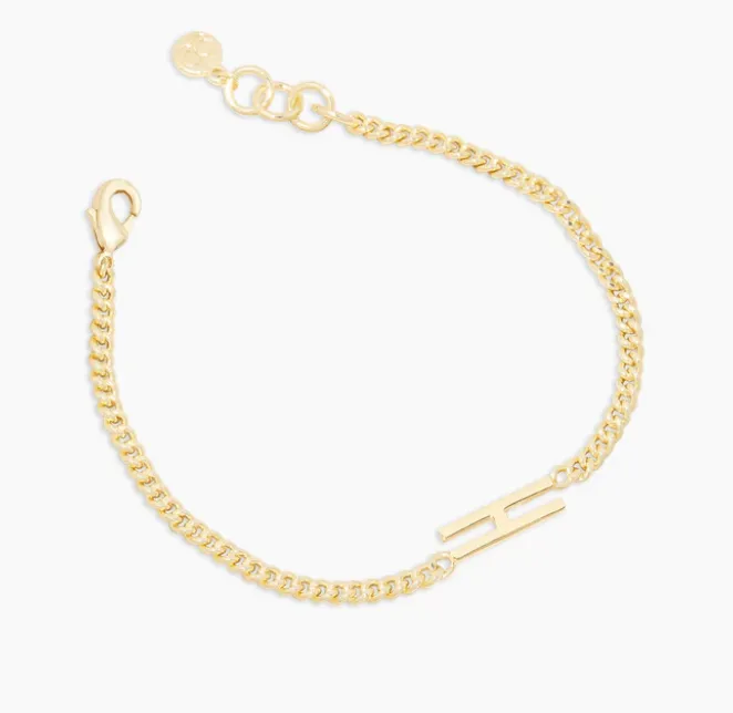 Gorjana Gold Wilder Alphabet Initial Bracelet