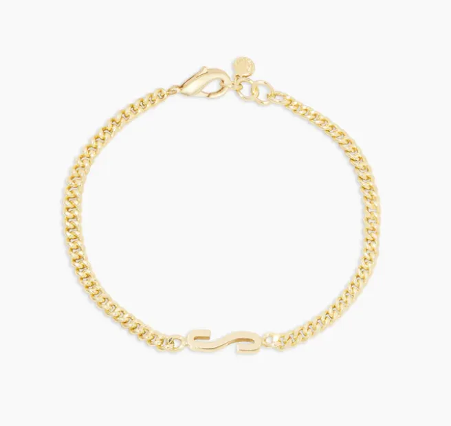 Gorjana Gold Wilder Alphabet Initial Bracelet