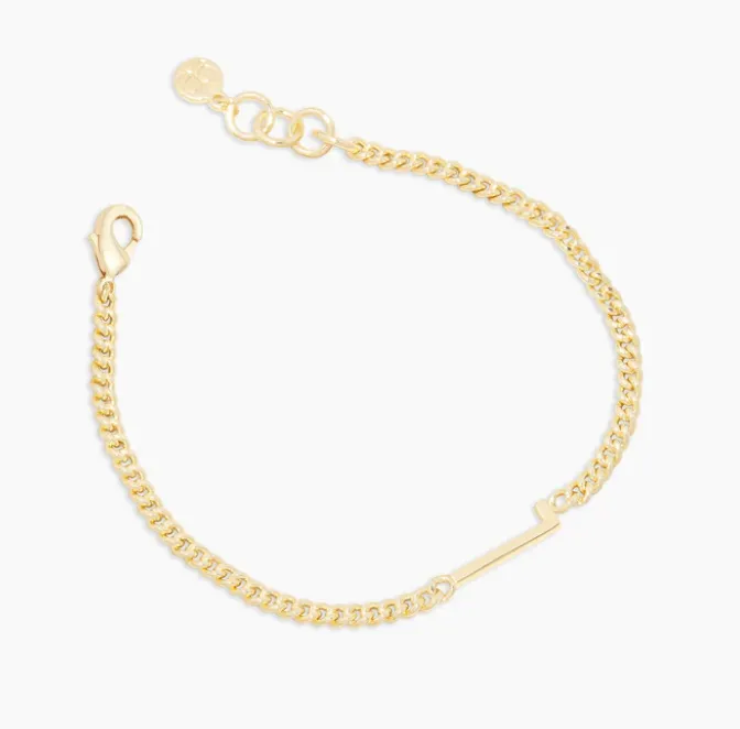 Gorjana Gold Wilder Alphabet Initial Bracelet