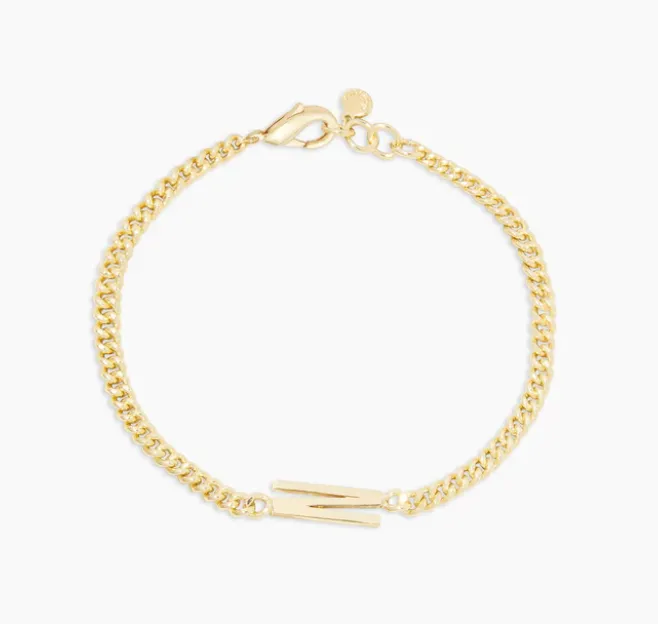 Gorjana Gold Wilder Alphabet Initial Bracelet