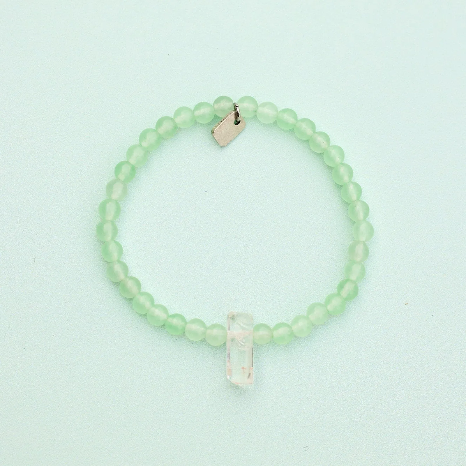 Green Quartz Intention Stretch Bracelet