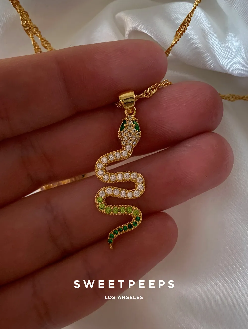 Green Snake Necklace