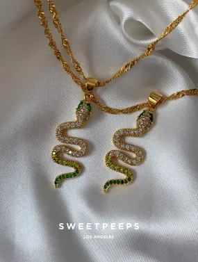 Green Snake Necklace