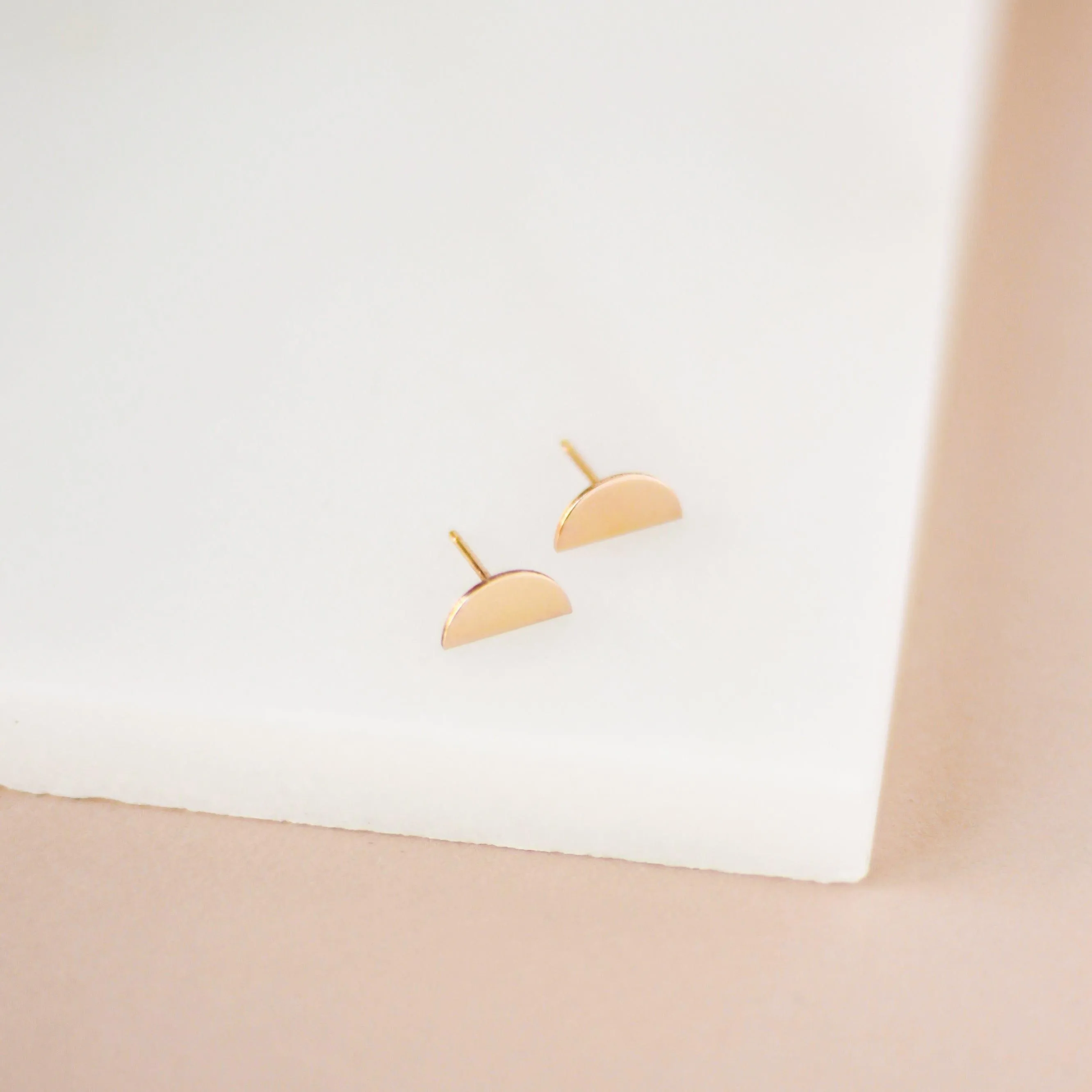 Half Moon Stud Earrings