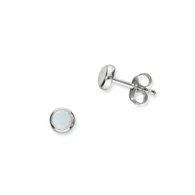 Harlequin Silver Earrings SE365 White Opal