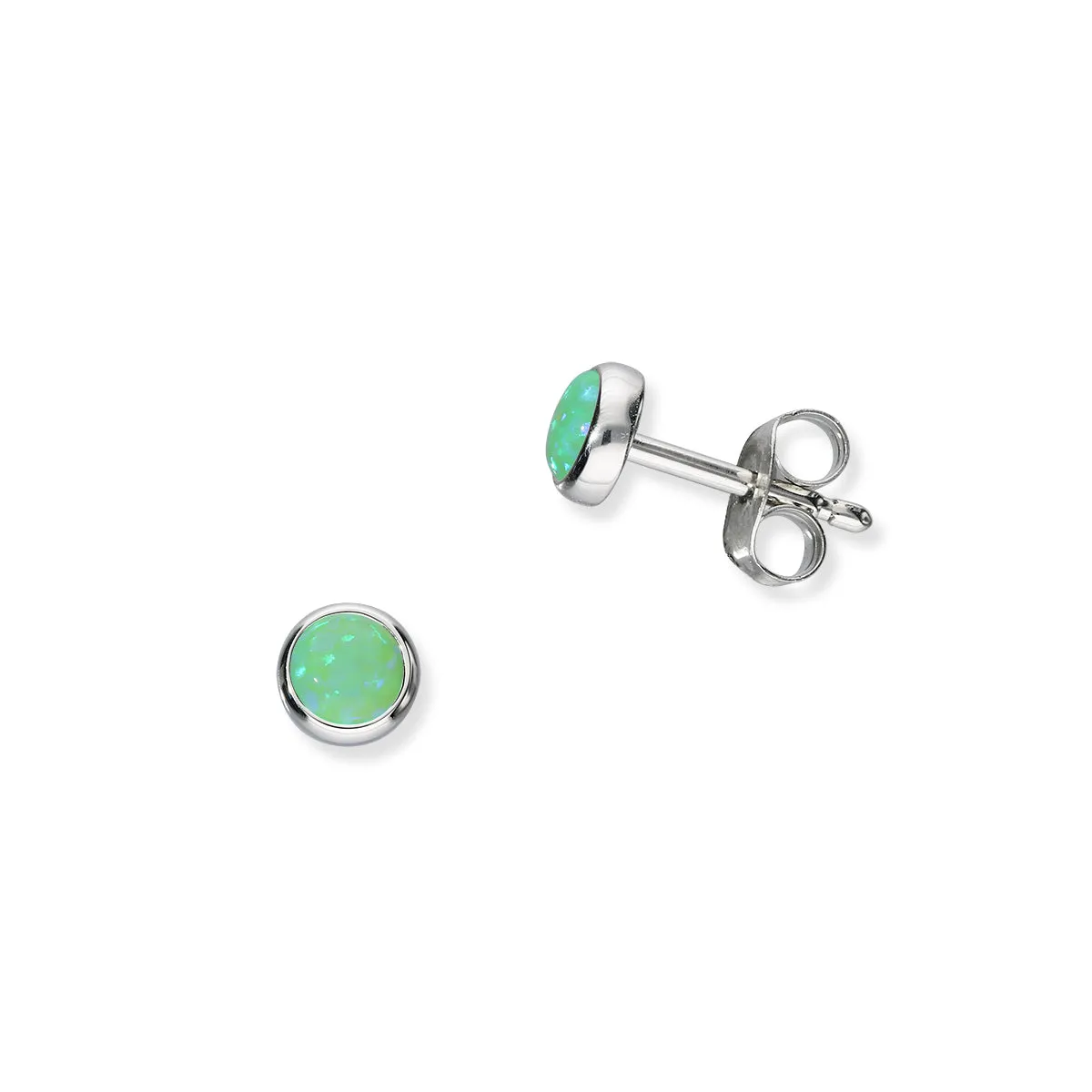 Harlequin Silver Earrings SE365 White Opal