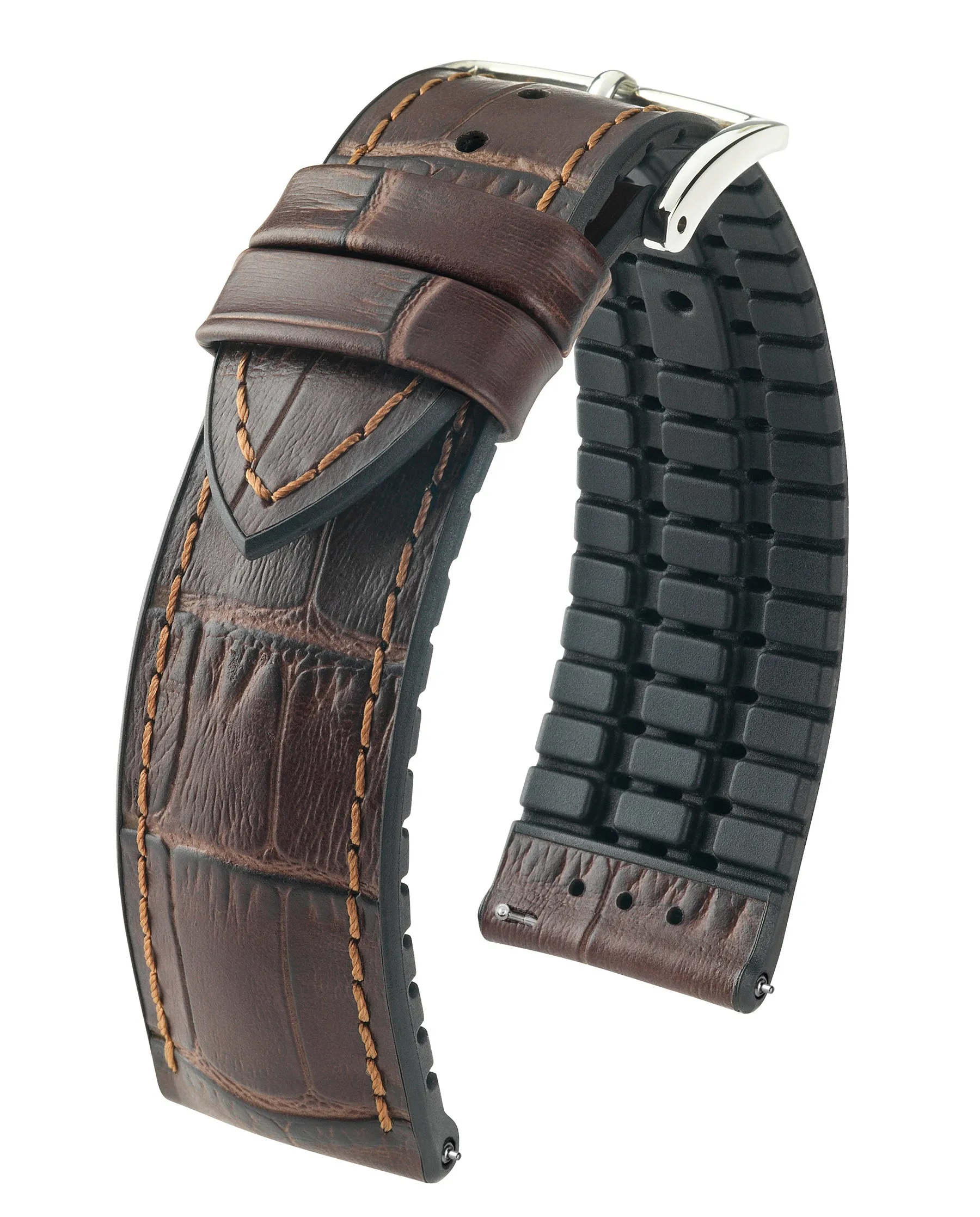 HIRSCH PAUL Performance Alligator Embossed Calfskin Watch Band 092 50 28