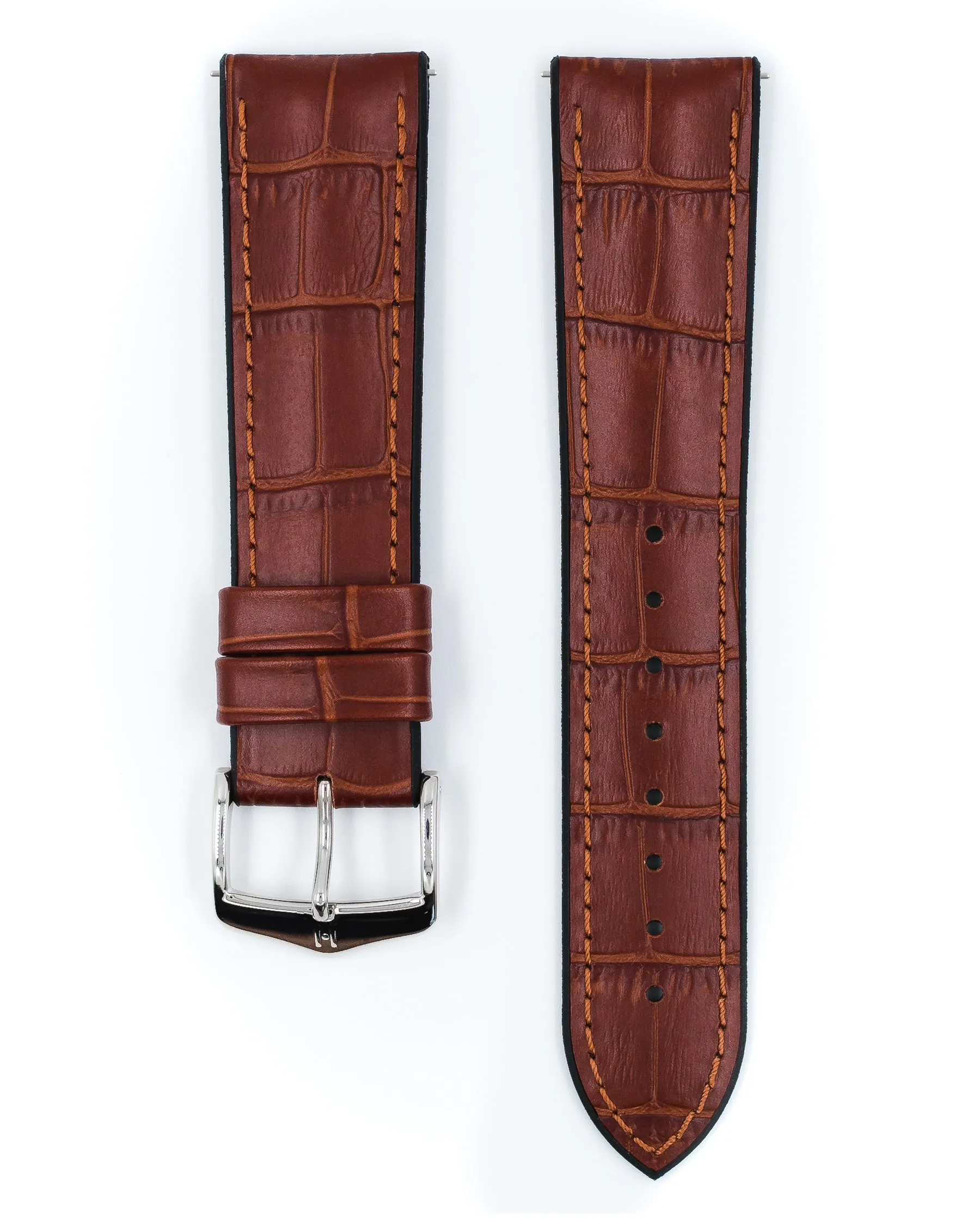 HIRSCH PAUL Performance Alligator Embossed Calfskin Watch Band 092 50 28