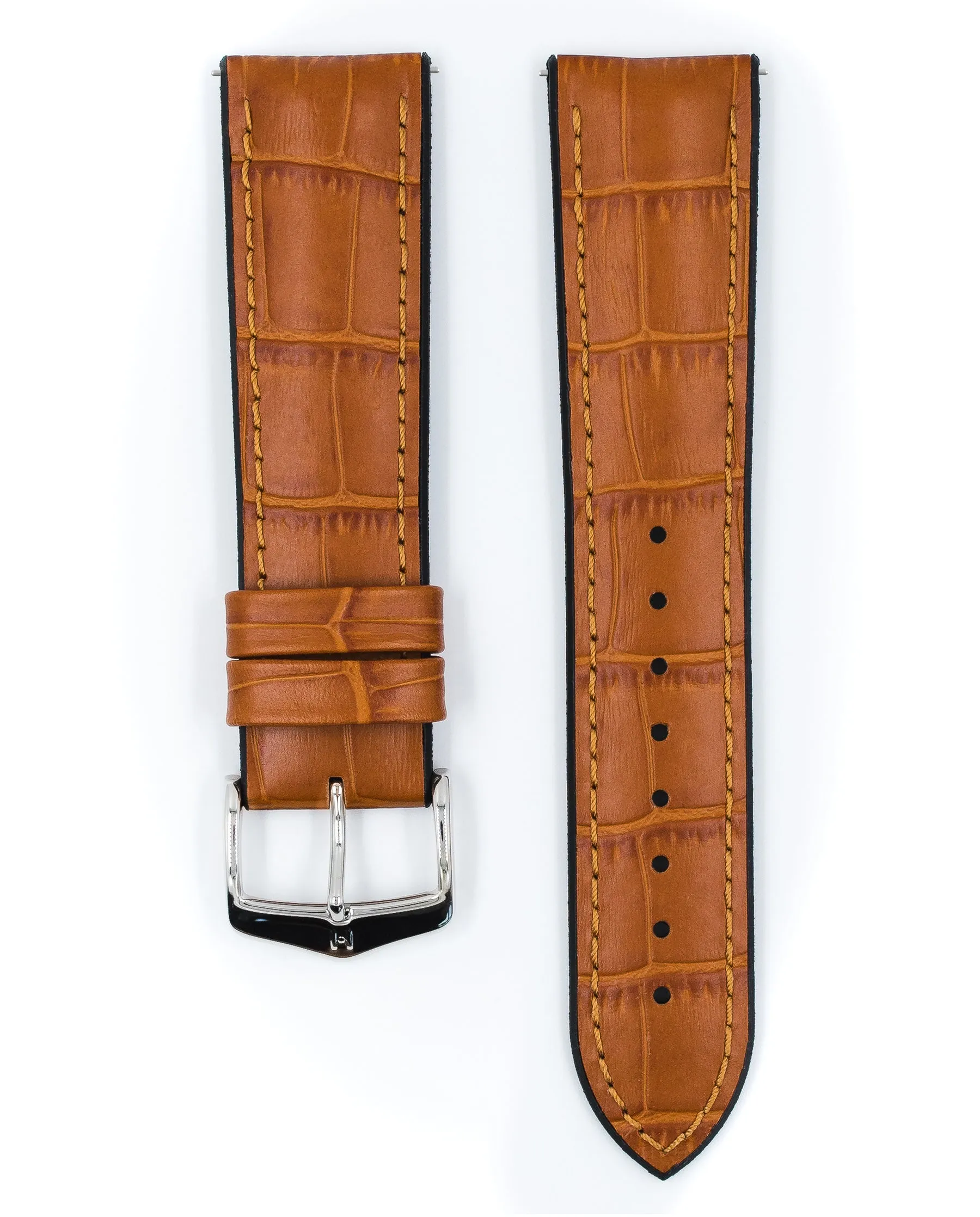 HIRSCH PAUL Performance Alligator Embossed Calfskin Watch Band 092 50 28