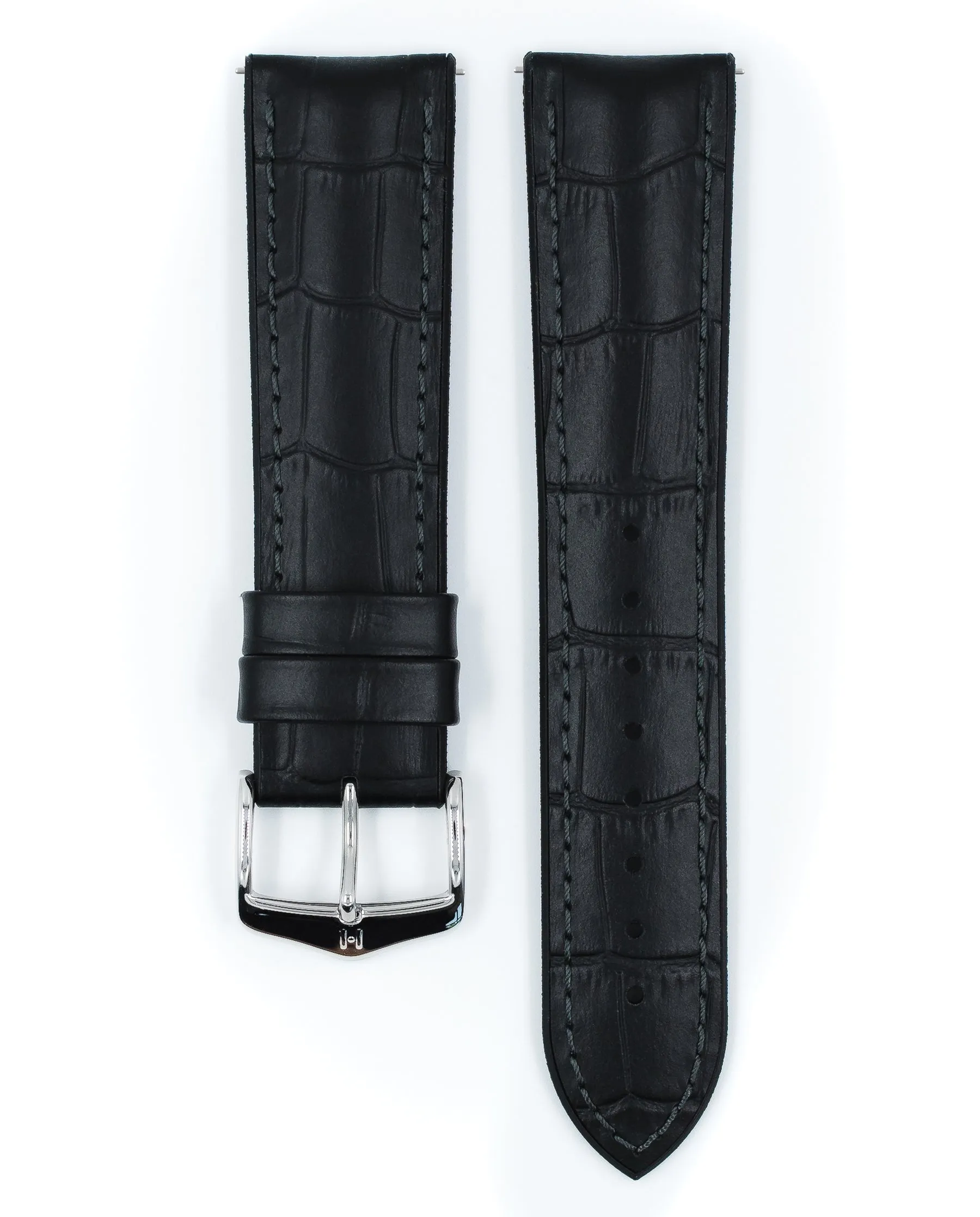 HIRSCH PAUL Performance Alligator Embossed Calfskin Watch Band 092 50 28