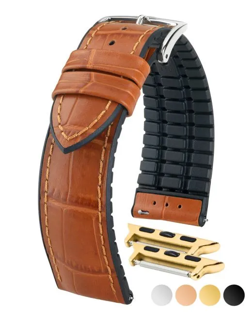 HIRSCH PAUL Performance Alligator Embossed Calfskin Watch Band 092 50 28