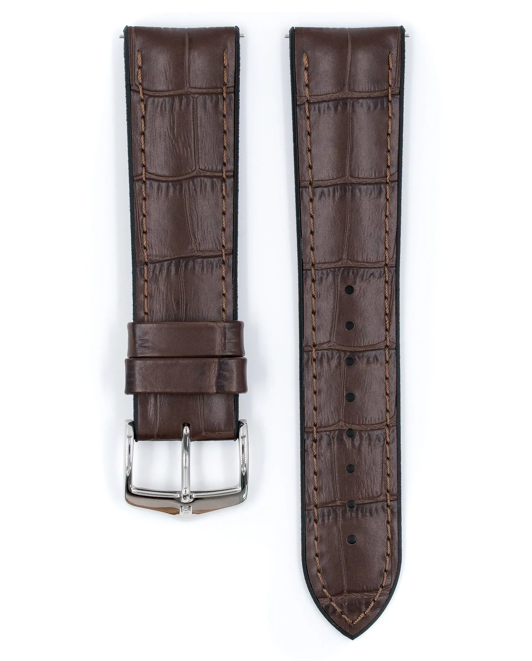 HIRSCH PAUL Performance Alligator Embossed Calfskin Watch Band 092 50 28