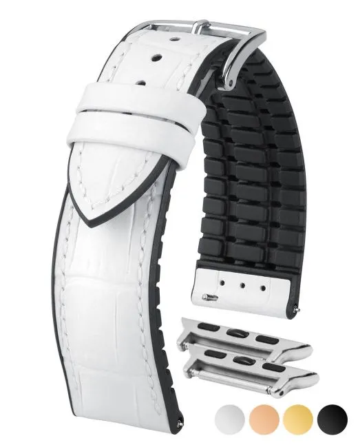 HIRSCH PAUL Performance Alligator Embossed Calfskin Watch Band 092 50 28