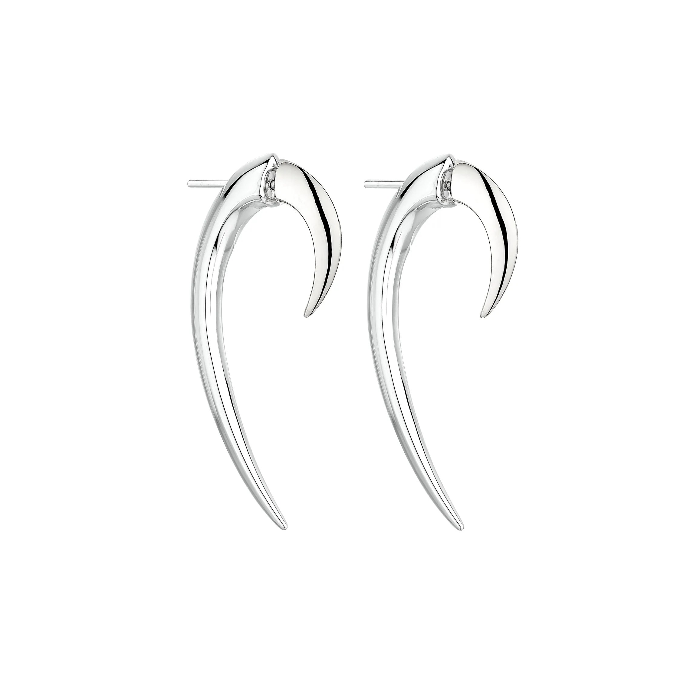 Hook Size 1 Earrings - Silver