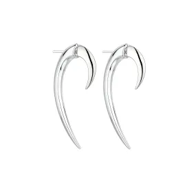 Hook Size 1 Earrings - Silver