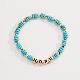 'Hope' Turquoise Stretch Bracelet