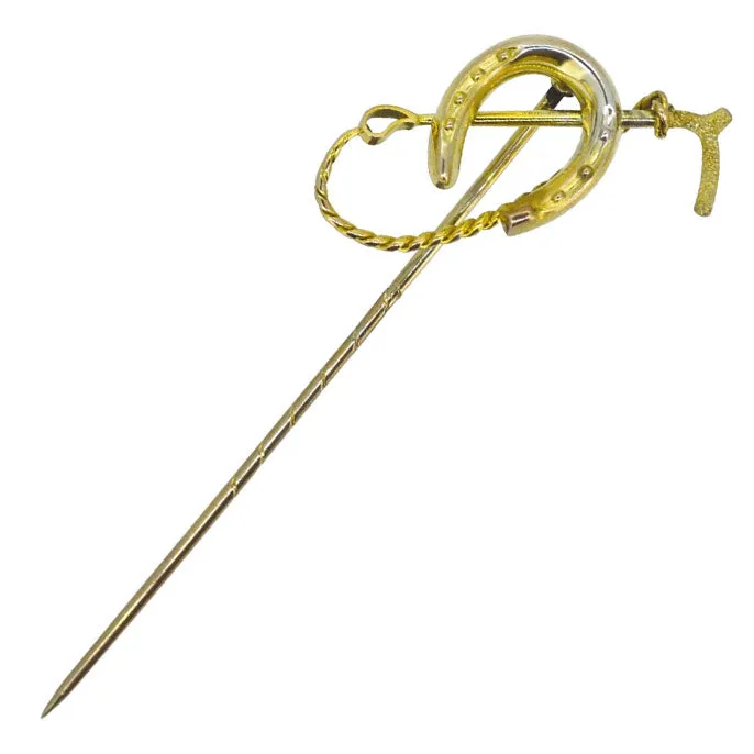 Horse Shoe & Whip Stick Pin