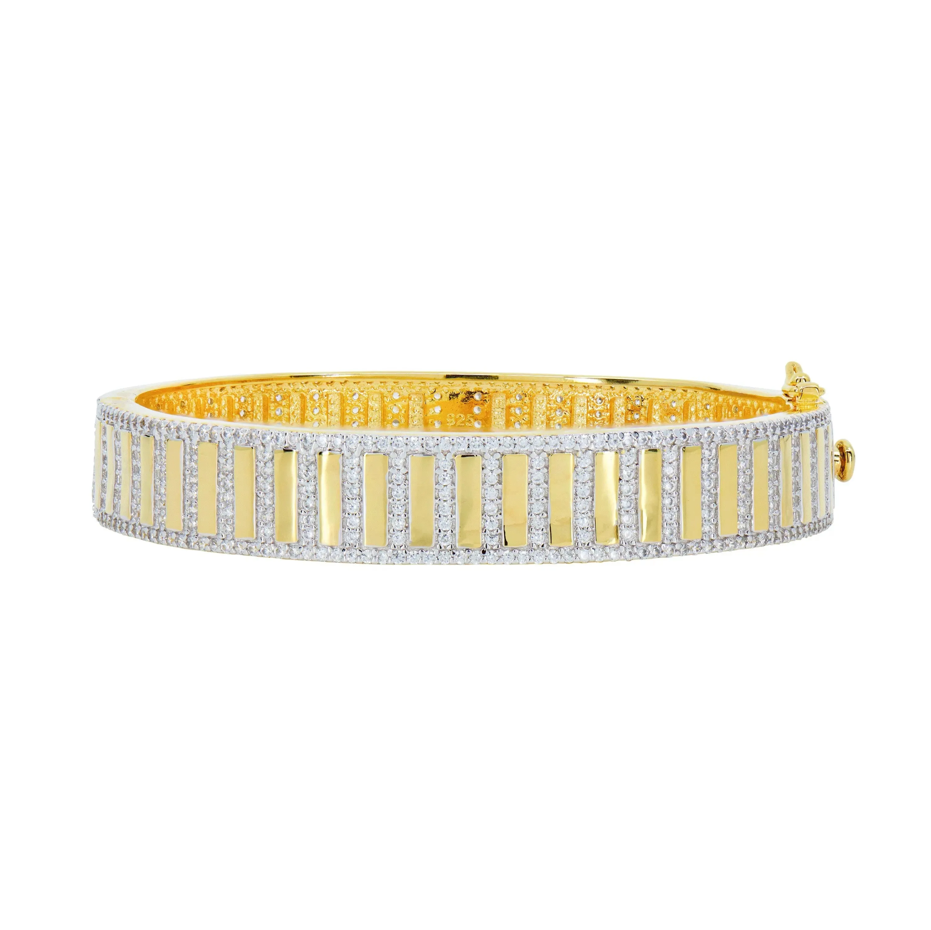 Illuminating Wide Hinge Bangle