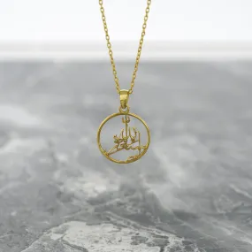 Islamic Necklace - Astaghfirullah 18K Gold Plated Silver Pendant