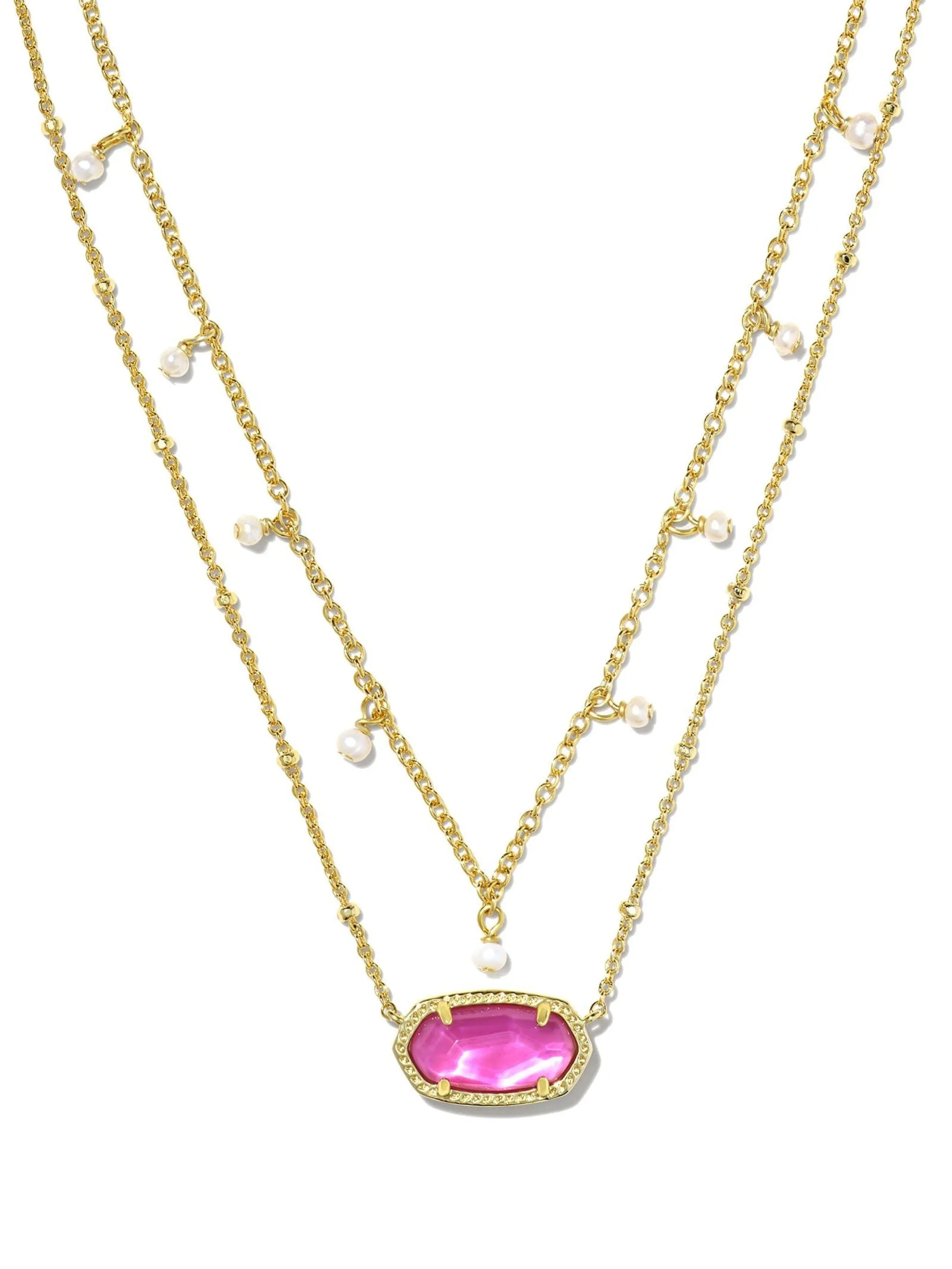 Kendra Scott Elisa Pearl Multi Strand Necklace - Gold Azalea Illusion