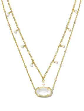 Kendra Scott Elisa Pearl Multi Strand Necklace - Gold Ivory MOP